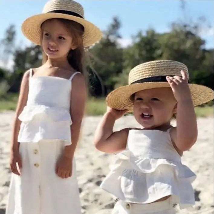 Chapeau de Paille Anti UV Enfant