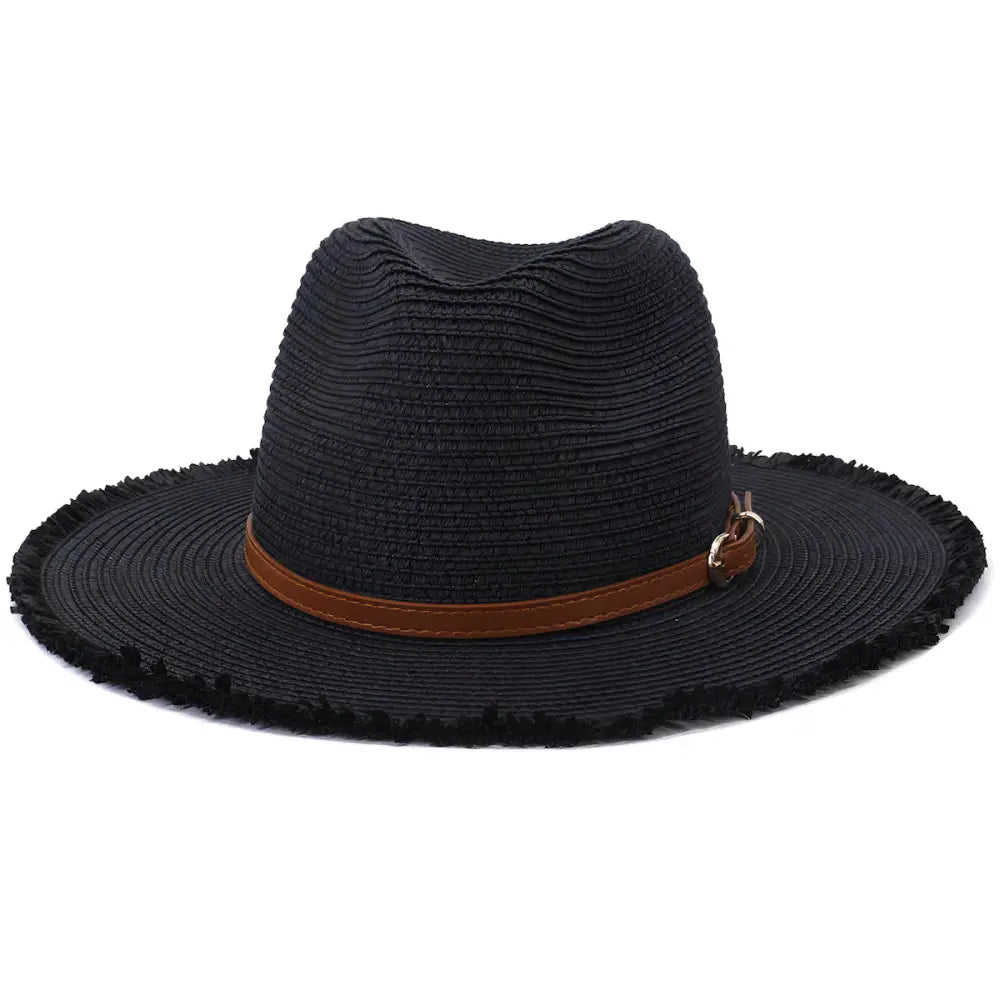 Chapeau de Paille Avec Frange