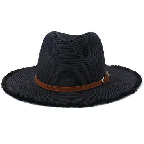 Chapeau de Paille Avec Frange