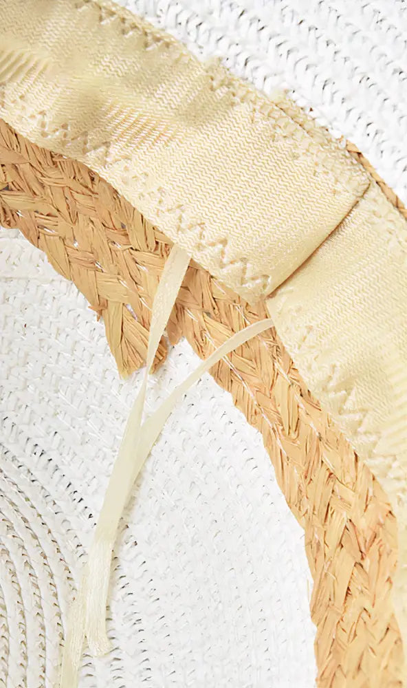 Chapeau de Paille Blanc de Plage