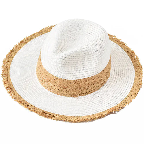 Chapeau de Paille Blanc de Plage