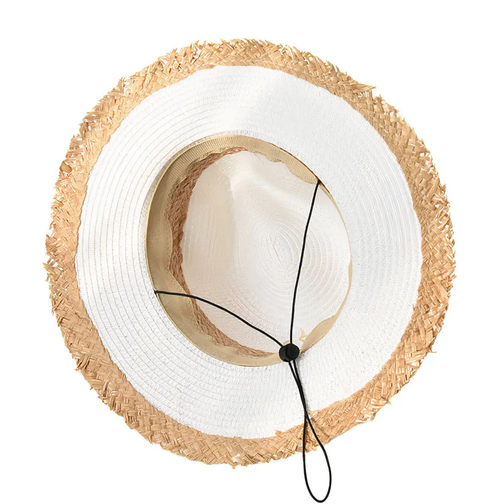 Chapeau de Paille Blanc de Plage