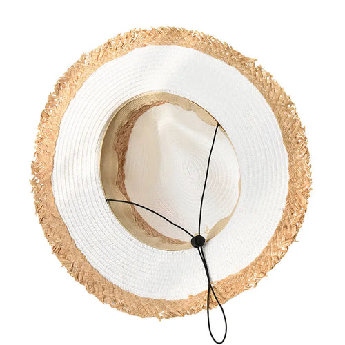 Chapeau de Paille Blanc de Plage