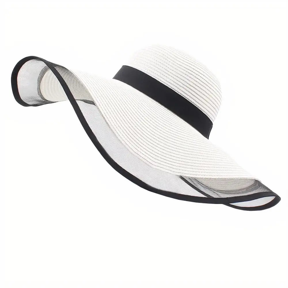 Chapeau de Paille Blanc pour Femme
