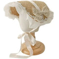 Chapeau de Paille Enfant Cérémonie Dentelle