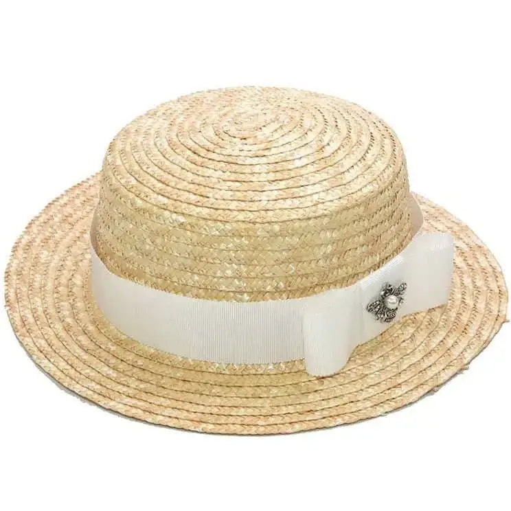 Chapeau de Paille Enfant Mariage Fille