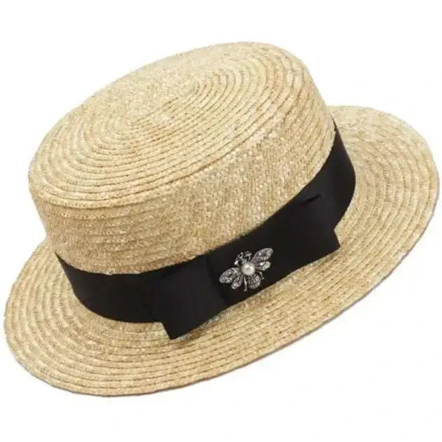 Chapeau de Paille Enfant Mariage Fille
