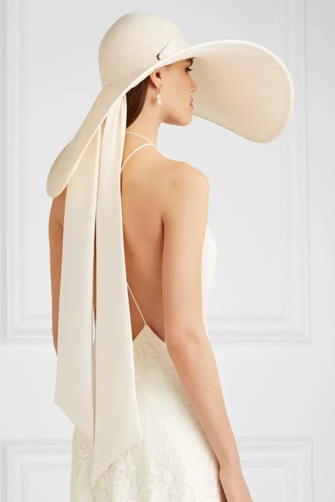 Chapeau de Paille Mariage Large