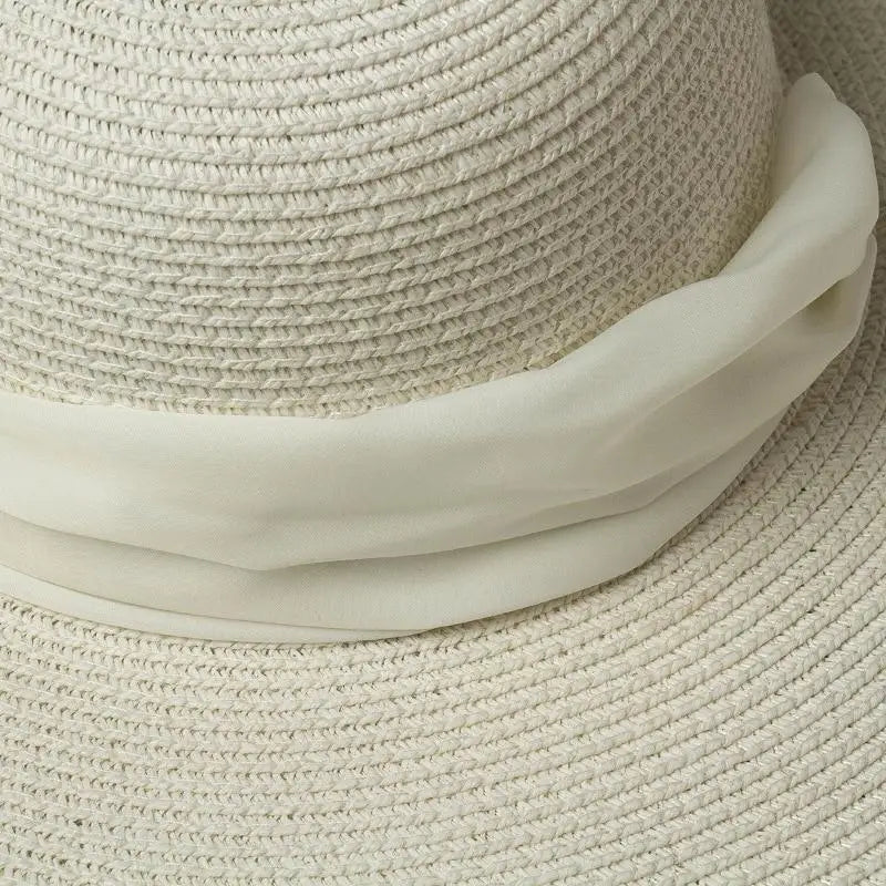 Chapeau de Paille Mariage Large