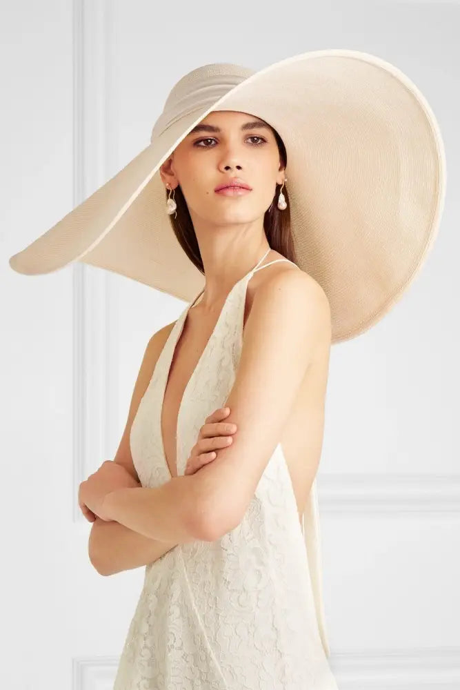 Chapeau de Paille Mariage Large