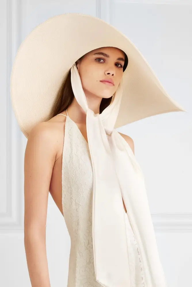 Chapeau de Paille Mariage Large