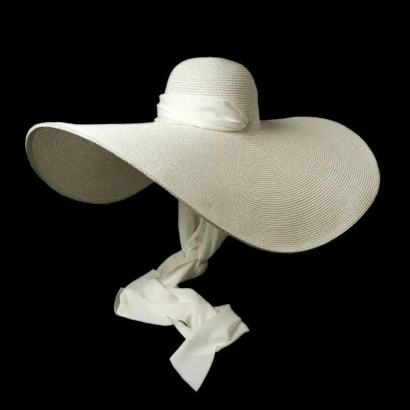 Chapeau de Paille Mariage Large