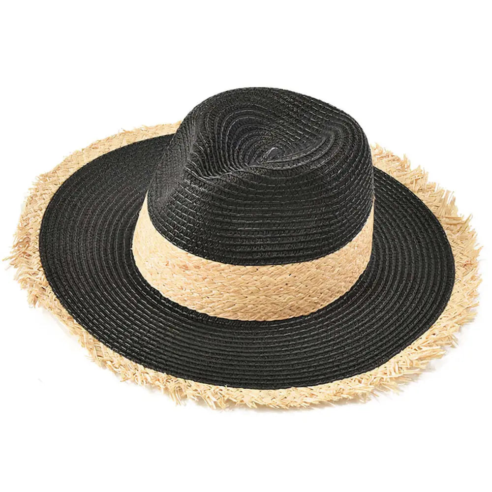 Chapeau de Paille Noir Femme
