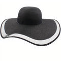Chapeau de Paille Noir pour Femme