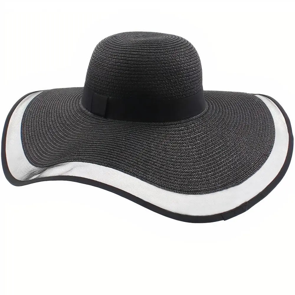 Chapeau de Paille Noir pour Femme