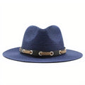 Chapeau de Paille Panama Bleu