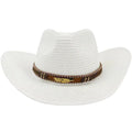 Chapeau de Paille Perles et Plume