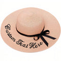 Chapeau de Paille Personnalisé - Rose