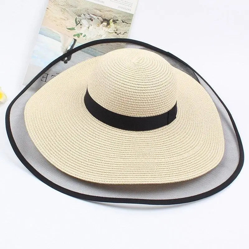Chapeau de Paille Pliable pour Femme
