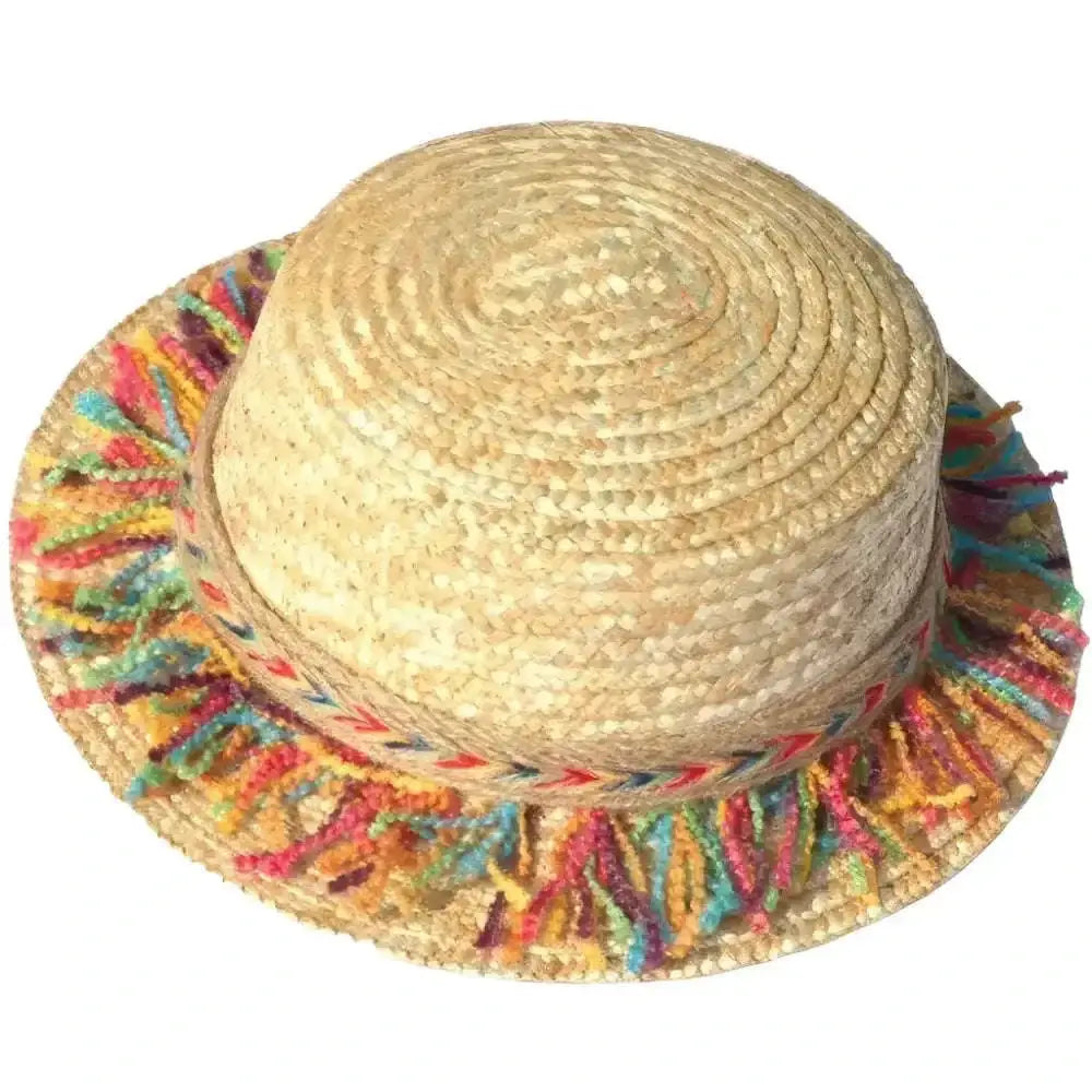 Chapeau de Paille Pompon Fille