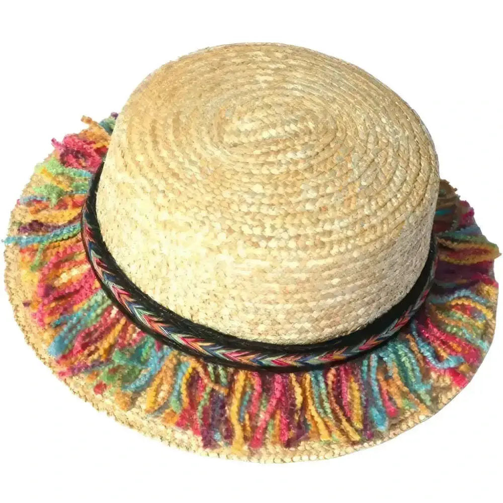 Chapeau de Paille Pompon Fille