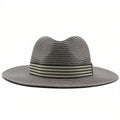 Chapeau de Paille Ruban Gris