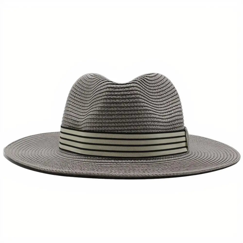 Chapeau de Paille Ruban Gris