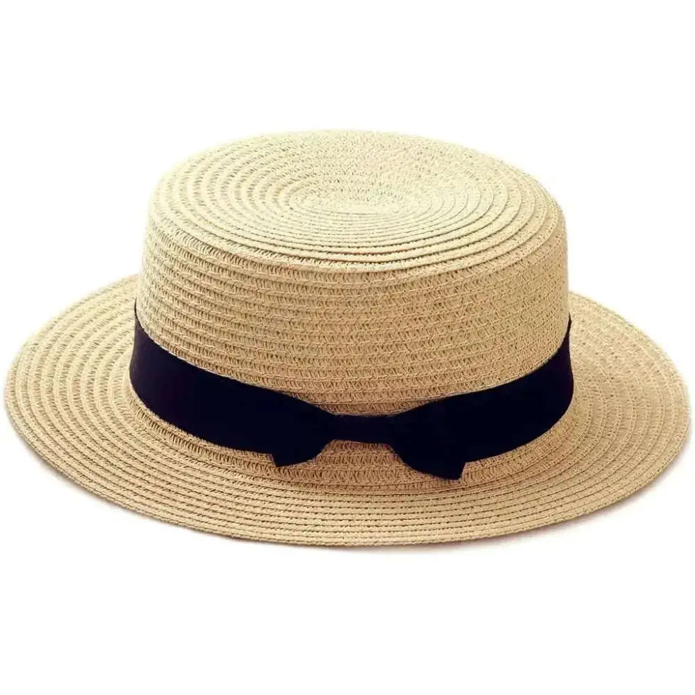 Chapeau en Paille Enfant Avec Ruban